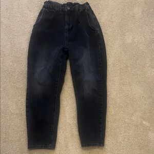 Zara Black Wash Wide Leg Jeans